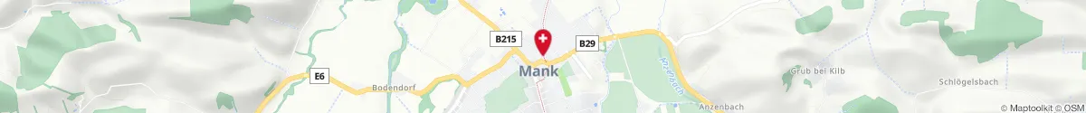 Kartendarstellung des Standorts für Apotheke Zur heiligen Maria in 3240 Mank